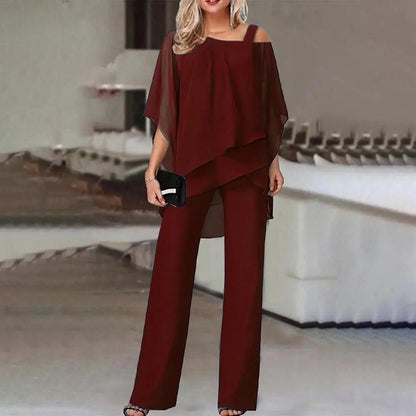 Cold Shoulder Jumpsuit for Women – Elegant & Versatile Design-Caliboot