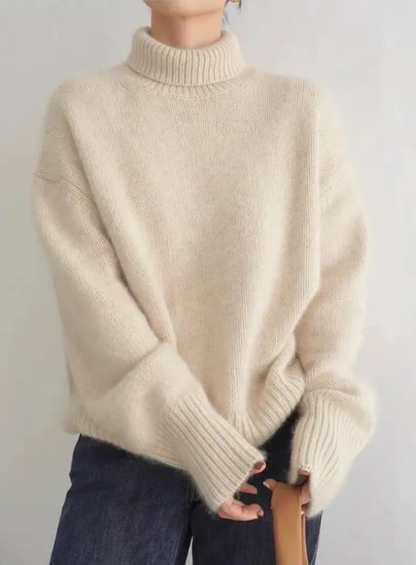 Women's Relaxed Fit Turtleneck Sweater Knit