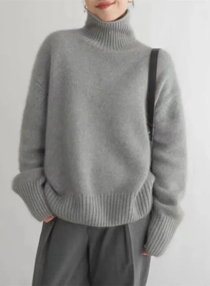 Women's Relaxed Fit Turtleneck Sweater Knit