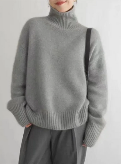 Women's Relaxed Fit Turtleneck Sweater Knit