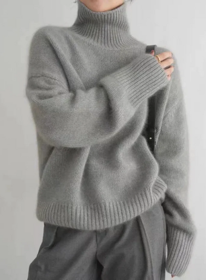 Women's Relaxed Fit Turtleneck Sweater Knit