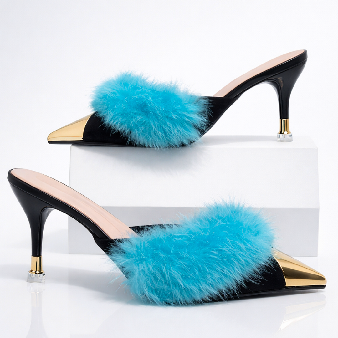Women's Fur Heel Shoes Whisper Aurora