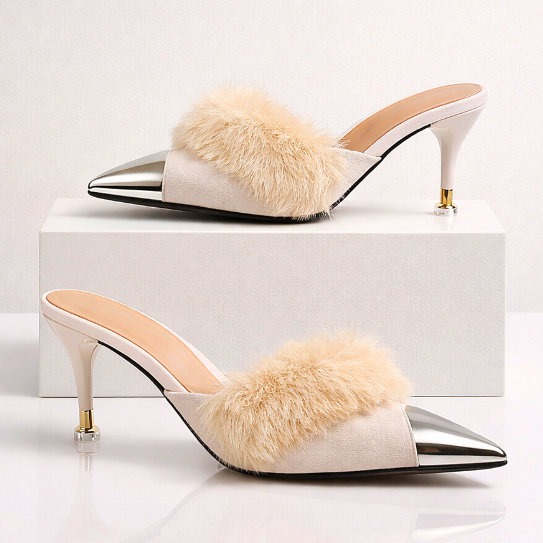 Women's Fur Heel Shoes Whisper Aurora