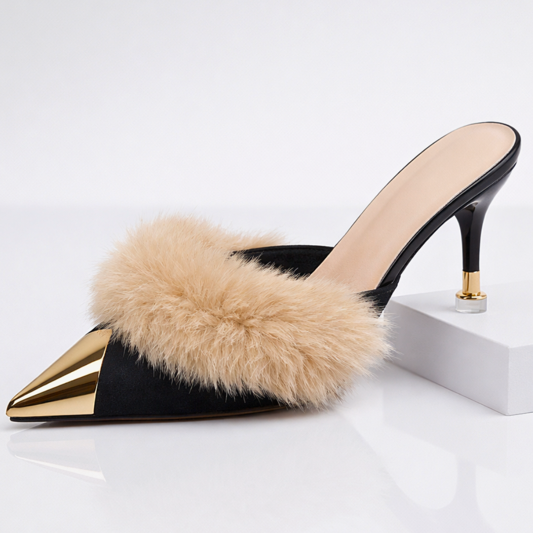 Women's Fur Heel Shoes Whisper Aurora - 
Fashinoza