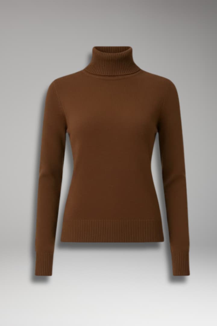 Women's Long Sleeve Turtleneck Sweater Ribbed - 
Fashinoza