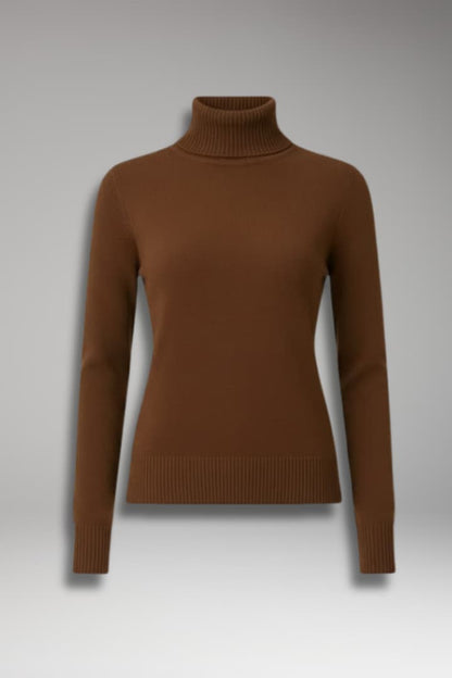 Women's Long Sleeve Turtleneck Sweater Ribbed - 
Fashinoza