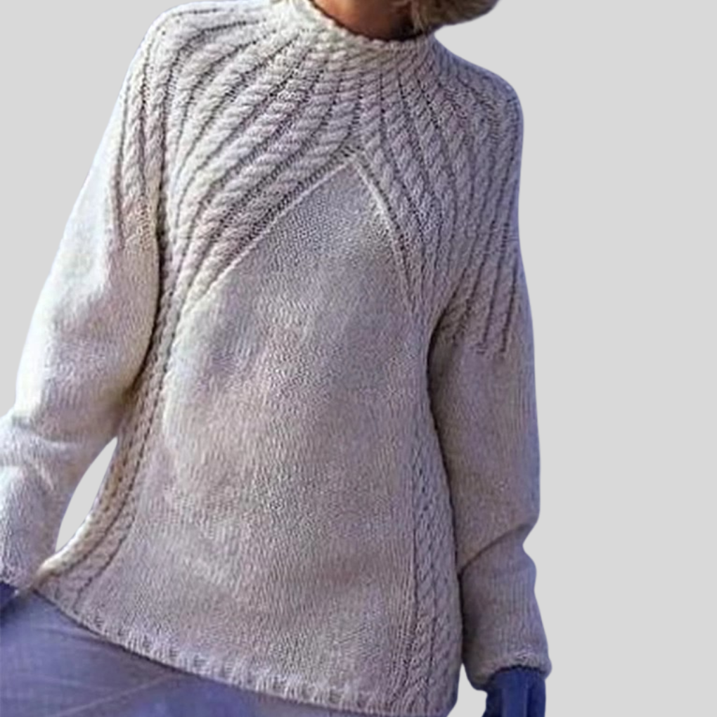 Women's Long Sleeve Jumper Apricot - Fashinoza