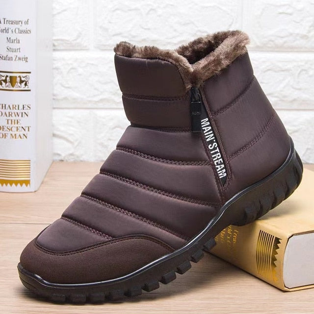 Men's Quilted Ankle Boots Warm Insulated Comfortable - 
Fashinoza