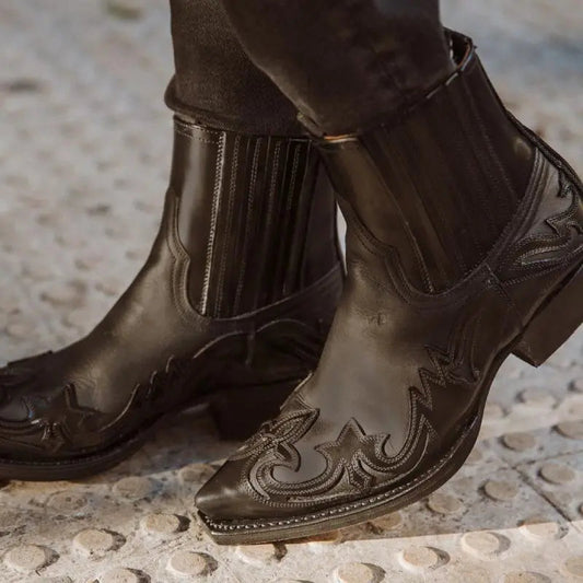 Women's Cowboy Ankle Boots - 
Fashinoza