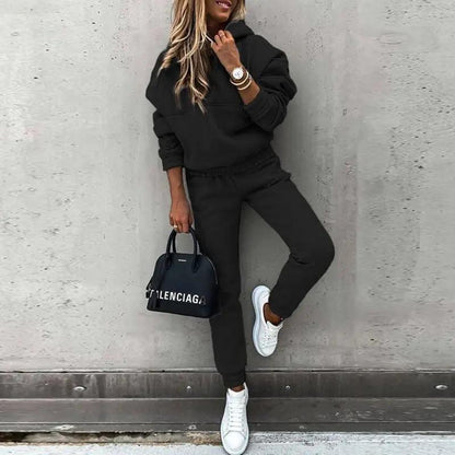 Women's Hoodie Jogger Set Soft Comfortable - 
Fashinoza