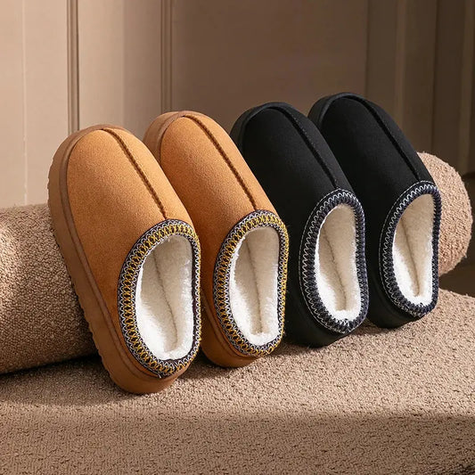 Women's Plush Slippers Warm Non-Slip - 
Fashinoza