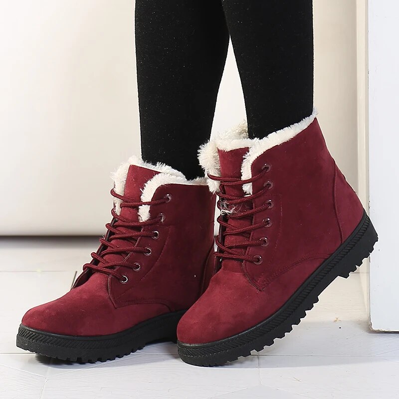 Cozy Short Ankle Boots for Women – Stylish & Warm for Winter