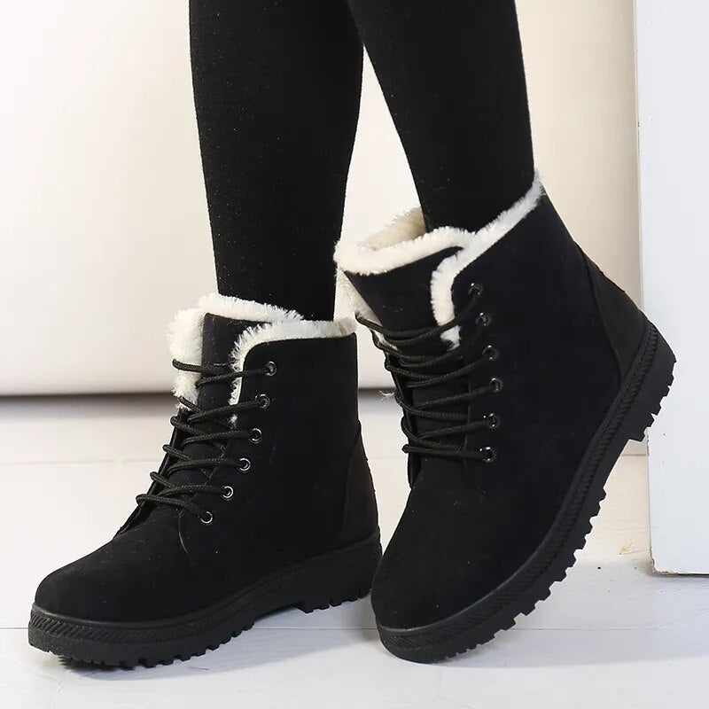 Cozy Short Ankle Boots for Women – Stylish & Warm for Winter