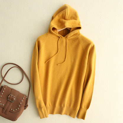 Women's Relaxed Fit Hoodie Drawstring Ribbed Cuffs