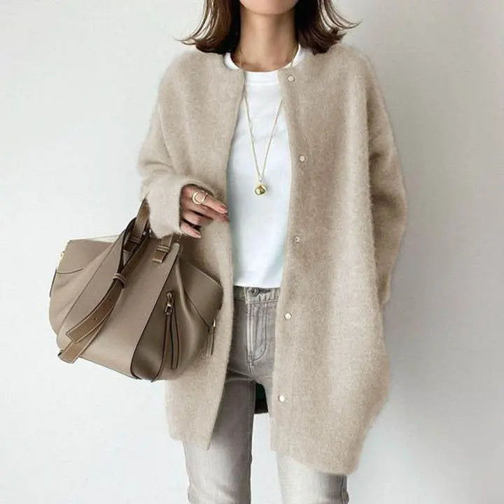 Women's Cardigan Soft Knit with Pockets - 
Fashinoza
