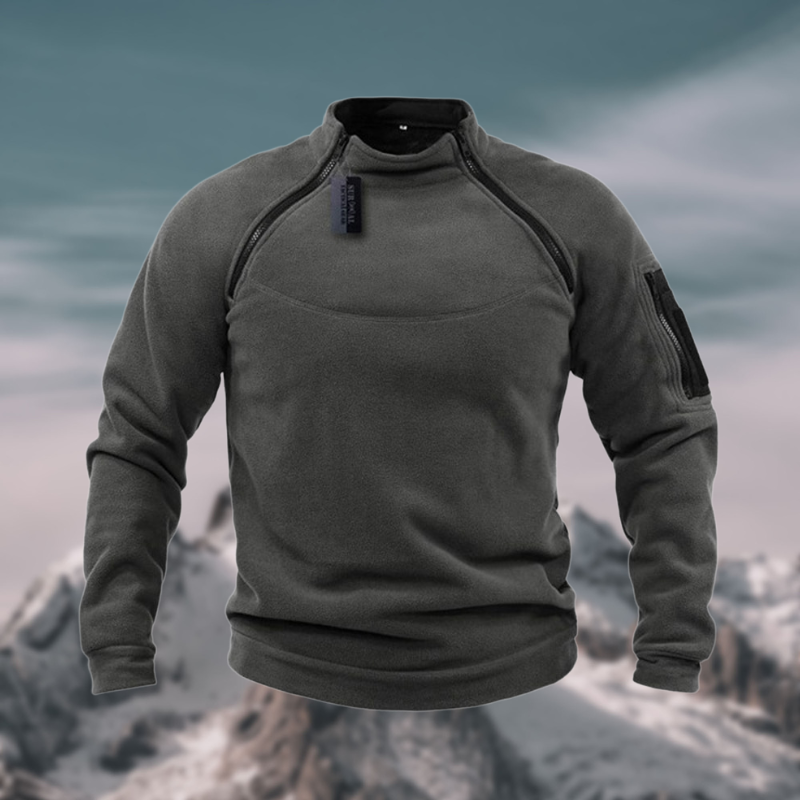 Men's Tactical Fleece Jumper High Neck Half-Zip Windproof