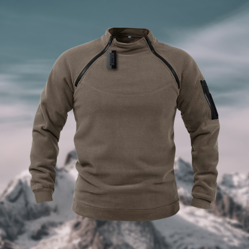 Men's Tactical Fleece Jumper High Neck Half-Zip Windproof