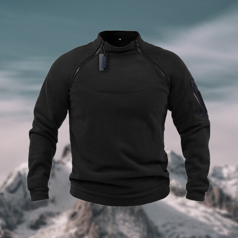 Men's Tactical Fleece Jumper High Neck Half-Zip Windproof