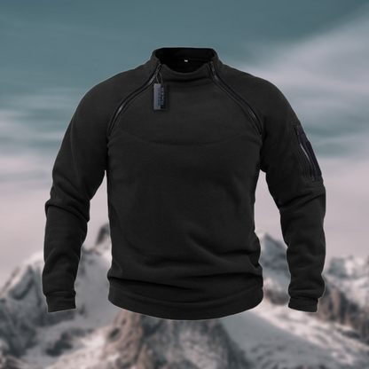 Men's Tactical Fleece Jumper High Neck Half-Zip Windproof