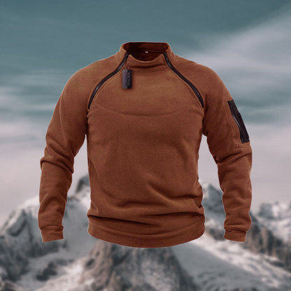 Men's Tactical Fleece Jumper High Neck Half-Zip Windproof