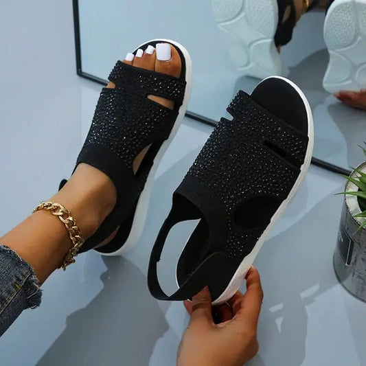 Women's Crystal Slippers Comfortable Casual - 
Fashinoza