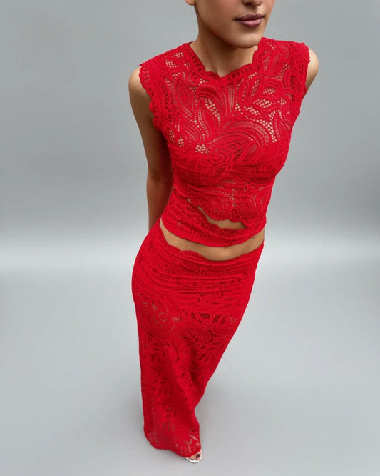 Women's Lace Lingerie Set - Fashinoza