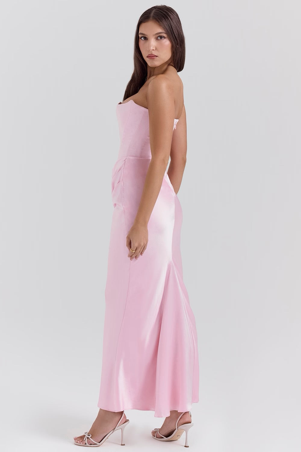 Women's Lace Strapless Evening Dress