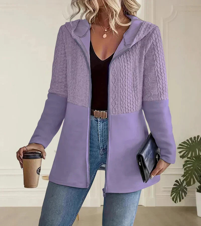 Women's Hooded Longline Jacket Adjustable Drawstrings