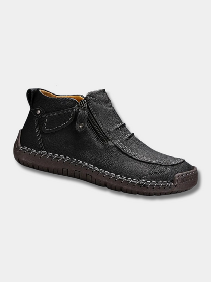 Men's Ankle Boots Zip Closure - Fashinoza