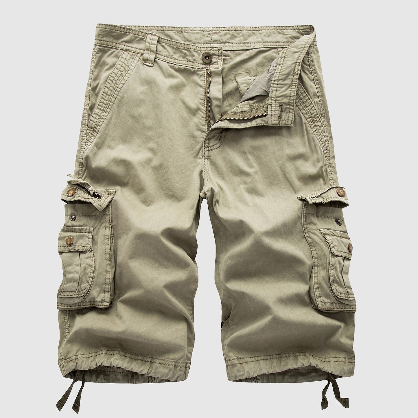 Men's Durable Knee-Length Cargo Shorts Casual Wear - 
Fashinoza