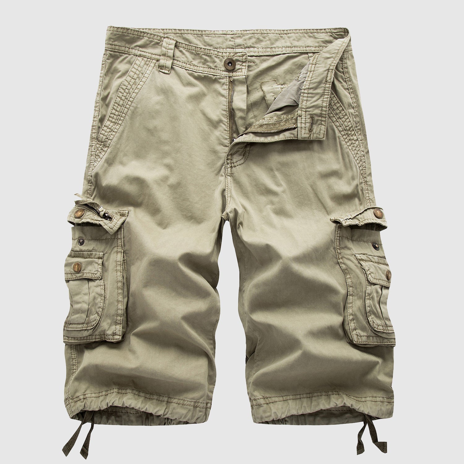 Men's Durable Knee-Length Cargo Shorts Casual Wear - 
Fashinoza