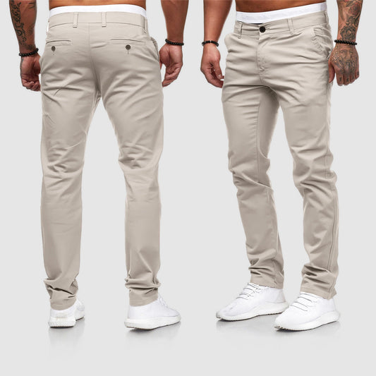 Men's Slim Fit Straight Leg Casual Pants - 
Fashinoza