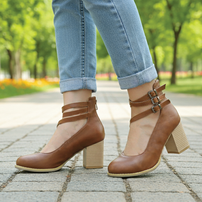 Gina - Women’s Block Heel Ankle Shoes