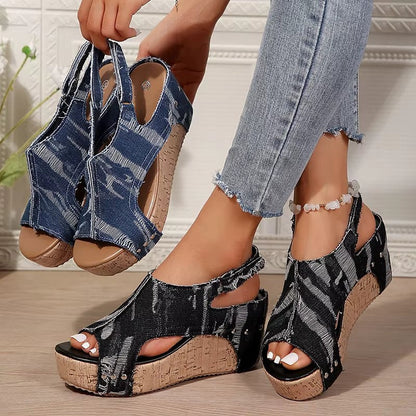 Women's Cork Wedge Sandals