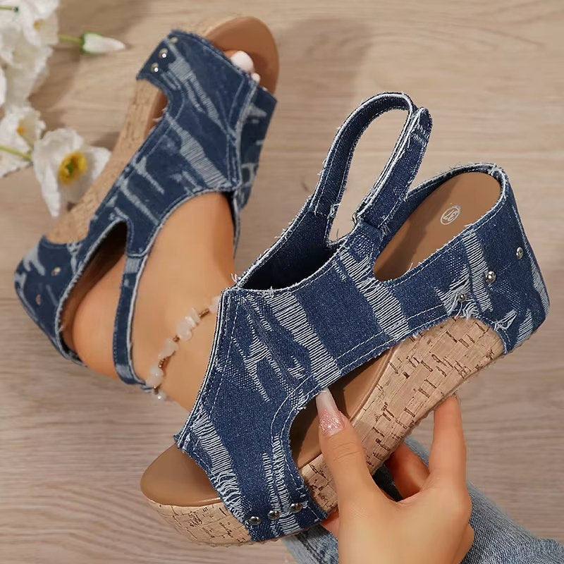 Women's Cork Wedge Sandals