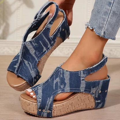 Women's Cork Wedge Sandals