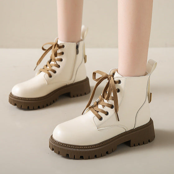 Women's Lined Combat Boots - Fashinoza