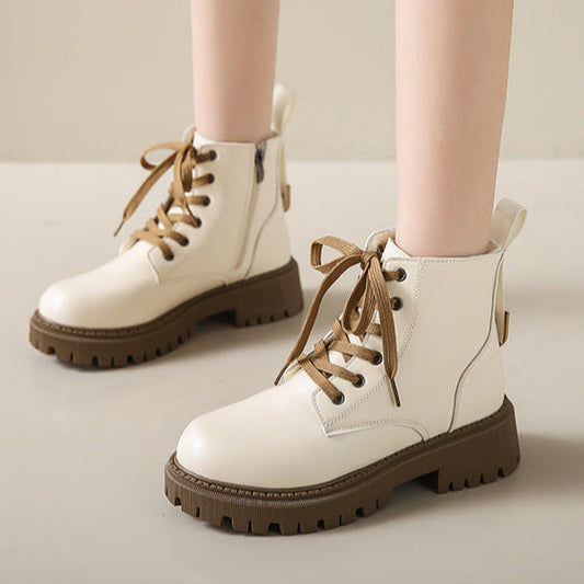 Women's Lined Combat Boots - Fashinoza