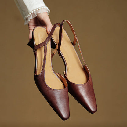 Camille Genuine Leather Heels