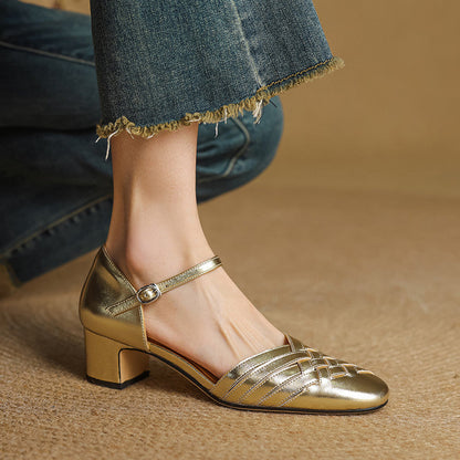 Avora Genuine Leather Heels