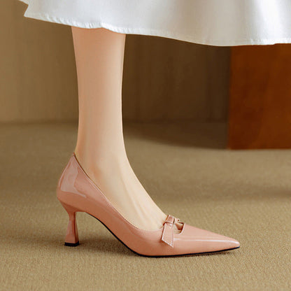 Women's Pointed Toe Kitten Heel Pumps