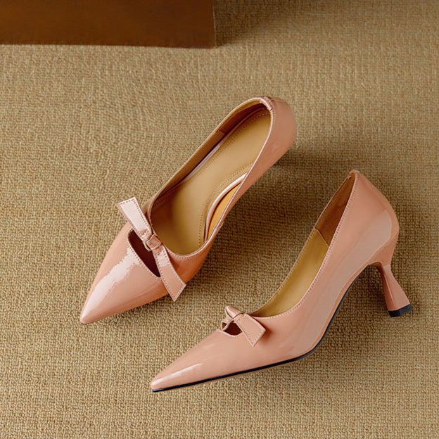 Women's Pointed Toe Kitten Heel Pumps