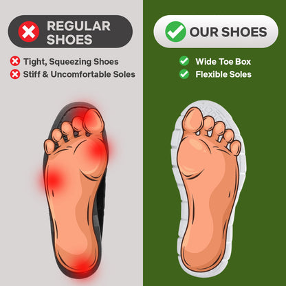 Orthopedic Walking Shoes for Women with Wide Toe Box and Breathable Knit Upper
