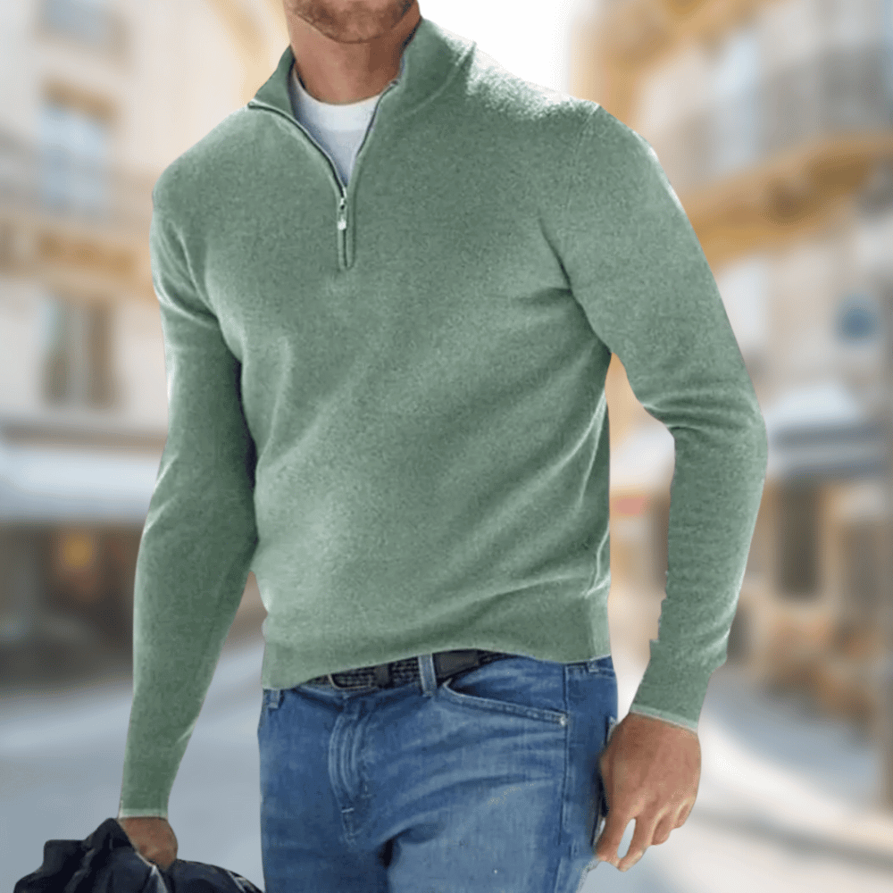 Maxwell | Men Spring Quarter Zip Sweater