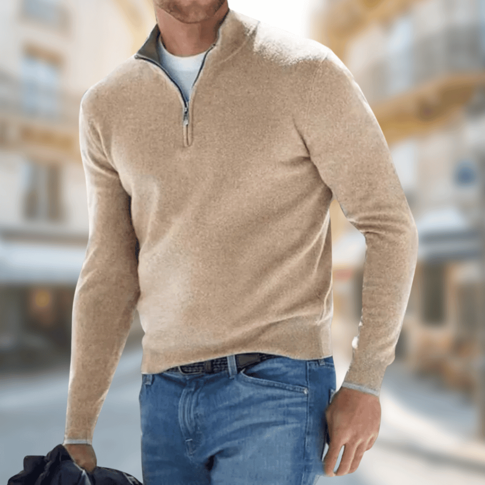 Maxwell | Men Spring Quarter Zip Sweater