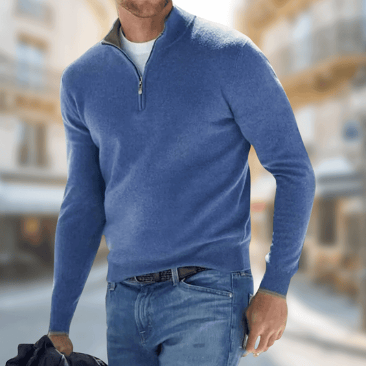 Maxwell | Men Spring Quarter Zip Sweater