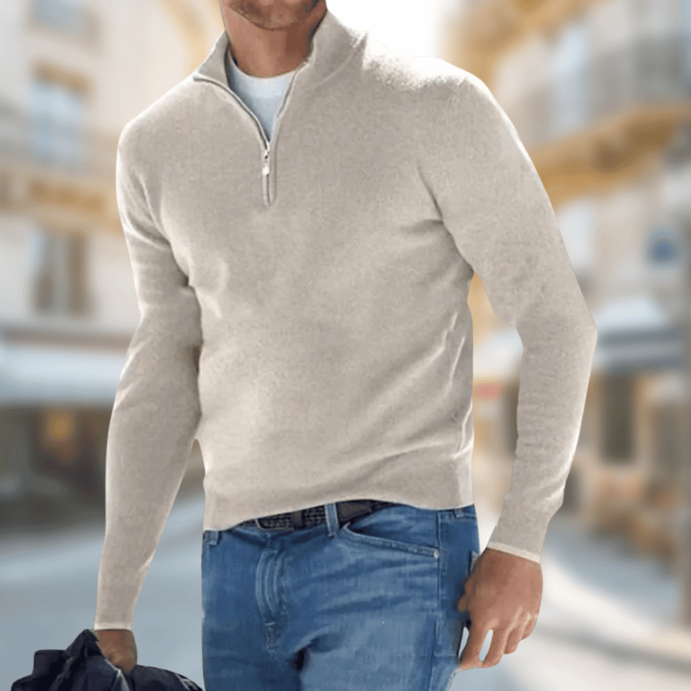 Maxwell | Men Spring Quarter Zip Sweater