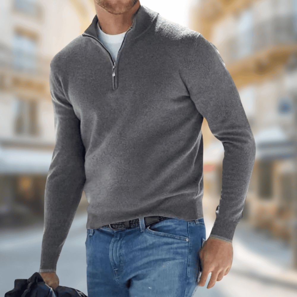 Maxwell | Men Spring Quarter Zip Sweater
