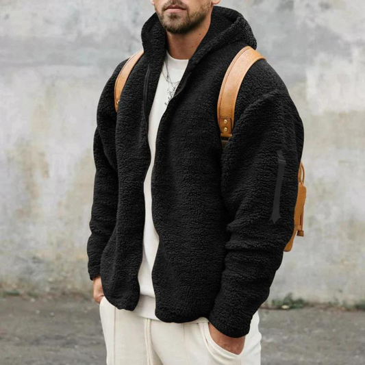 Men's Reversible Fleece Jacket - Fashinoza