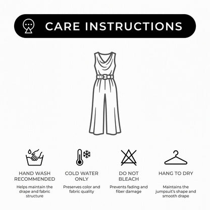 Women's Wide Leg Jumpsuit V-Neck Flowy Design